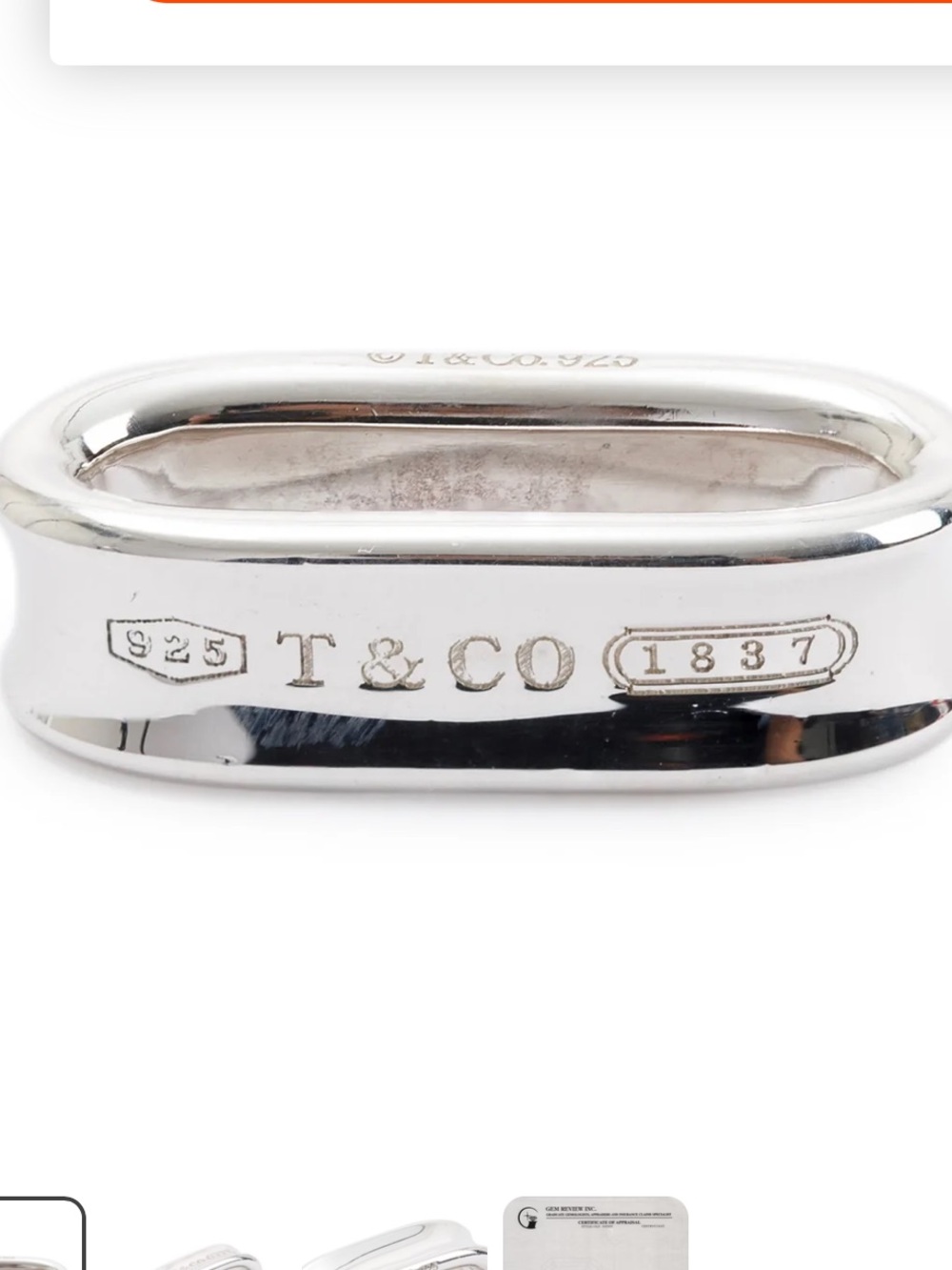 Tiffany & Co. Sterling Silver Spoon Ring Pendant Necklace - Silver 925 - Picture 2 of 7